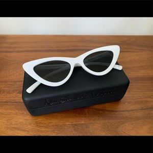 Le Specs White Last Lolita Cat Eye Sunglasses